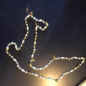 Betsey Johnson charmed pearl strand